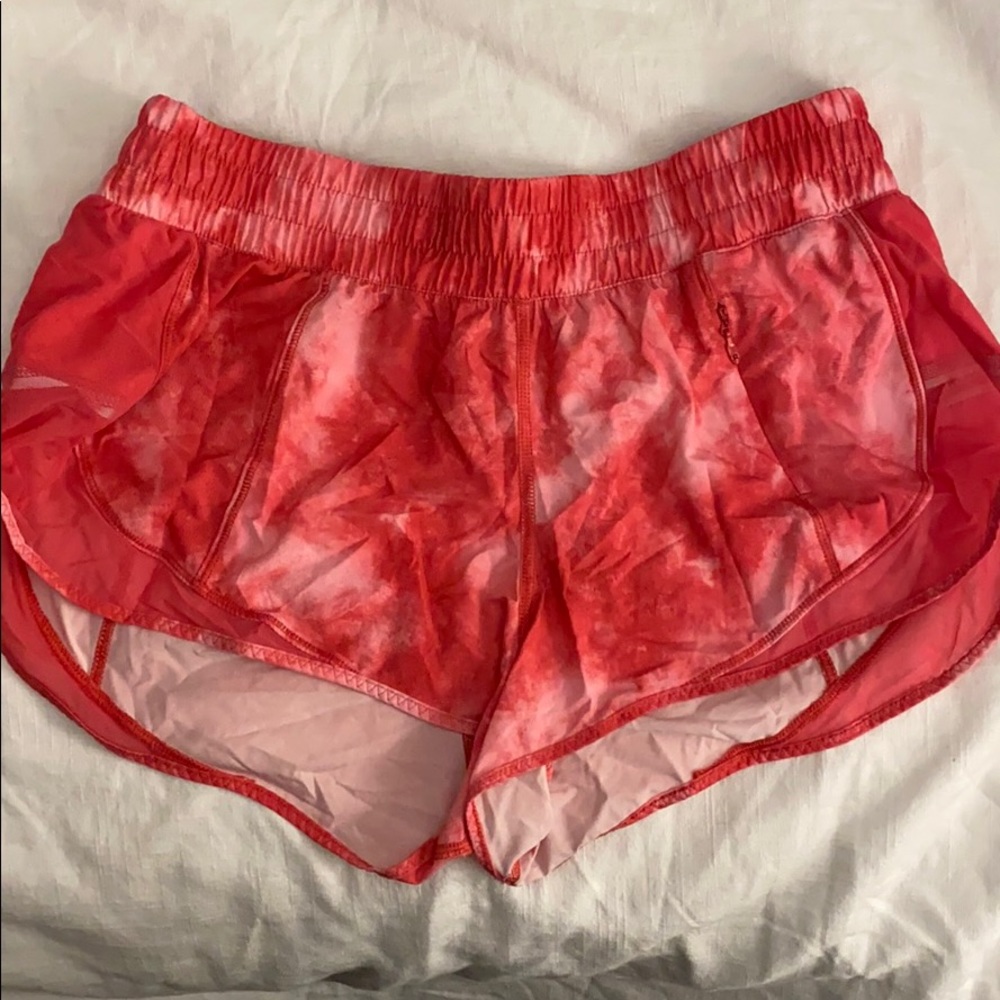 Pink TieDye Lululemon shorts